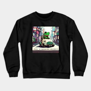 Cartoon anime Frog in Japan street Kawaii Crewneck Sweatshirt